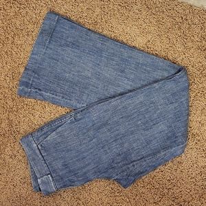 Theory Denim Jeans Wide Leg Women's Size 6 Light Wash Flare